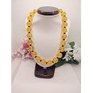 Amber & Onyx Necklace - 19Inches Long